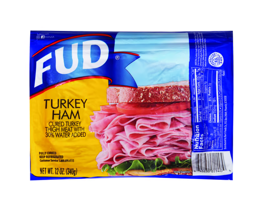 Turkey Hum FUD Sliced Turkey Ham 12oz Case – Unifoods